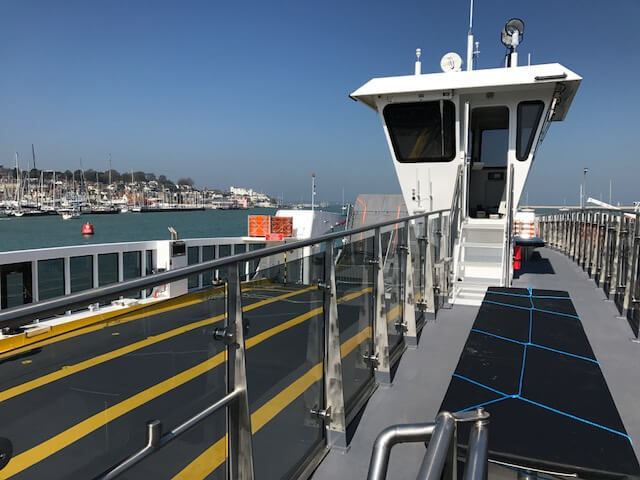 Photograph of floating bridge