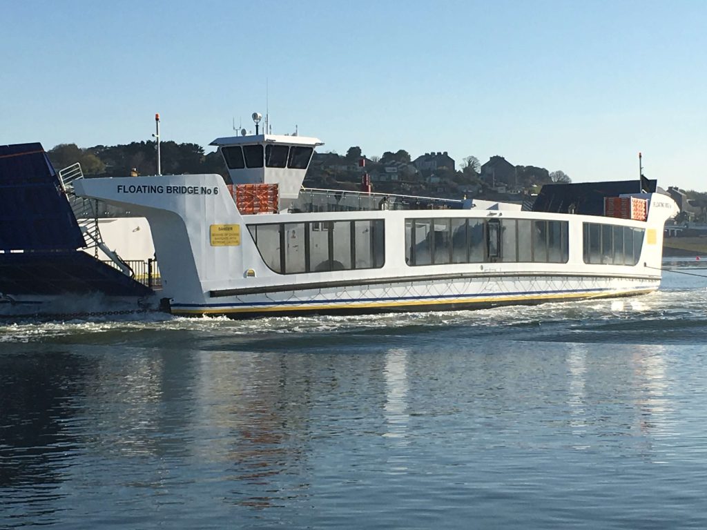 Photograph of floating bridge