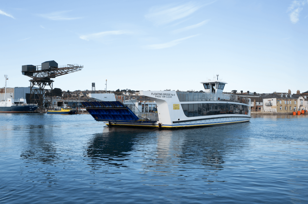 Photograph of floating bridge